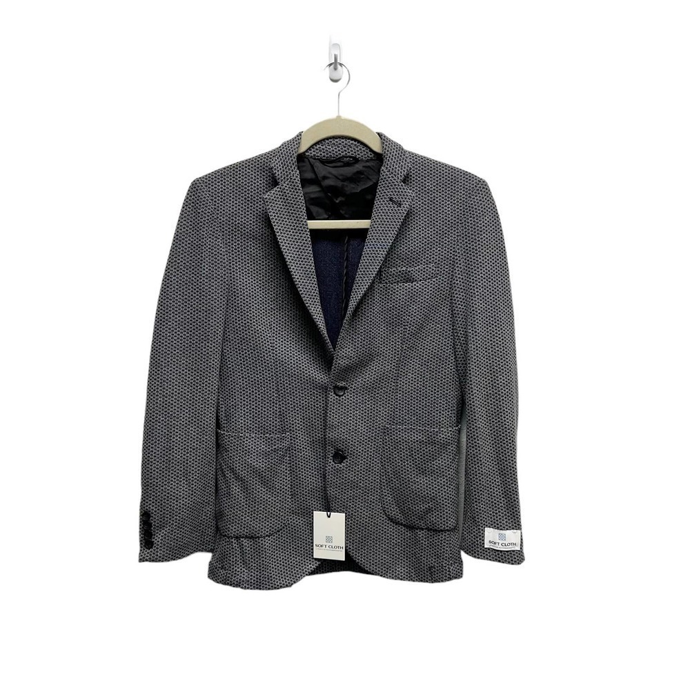 NWT Soft Cloth‎ Two-Button Blazer Gray Mens Size 38R